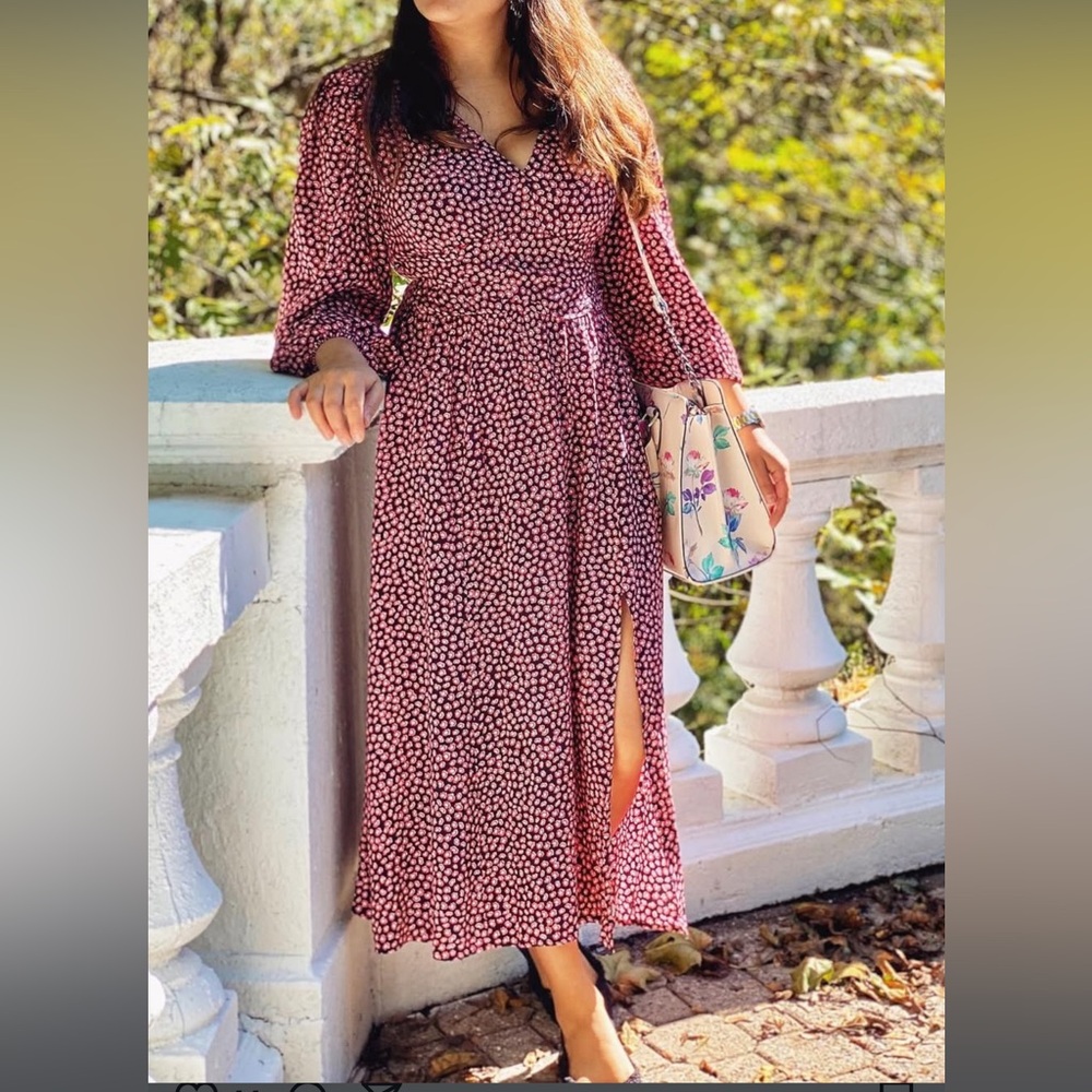 Rayon midi dress size M